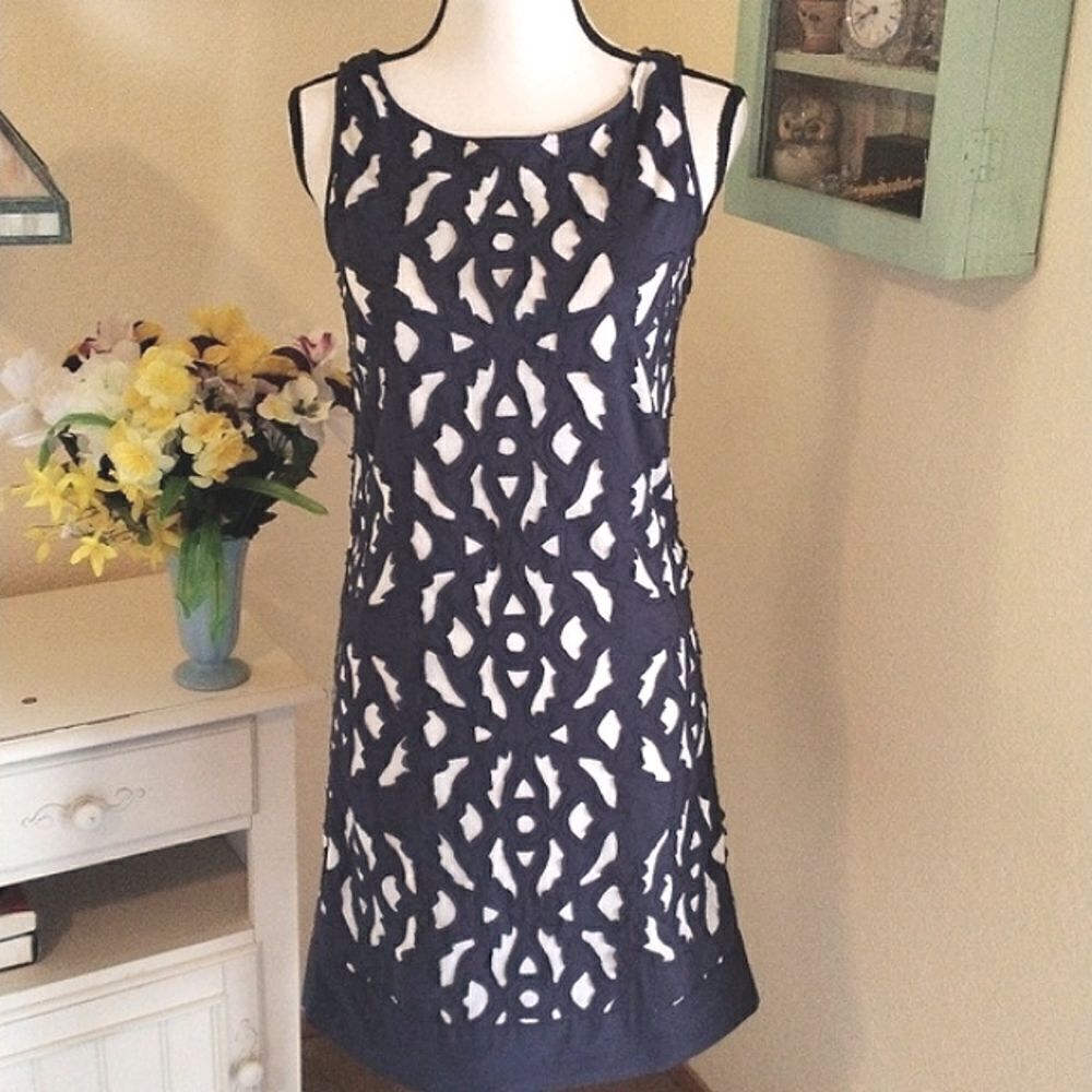 KAS New York Embroidered Lace Dress